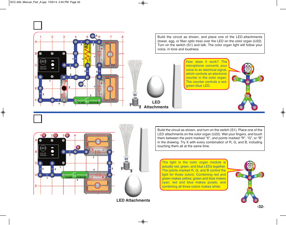 Elenco Snap Circuits® Deluxe Sound & Light Combo User Manual | Page 33 / 168