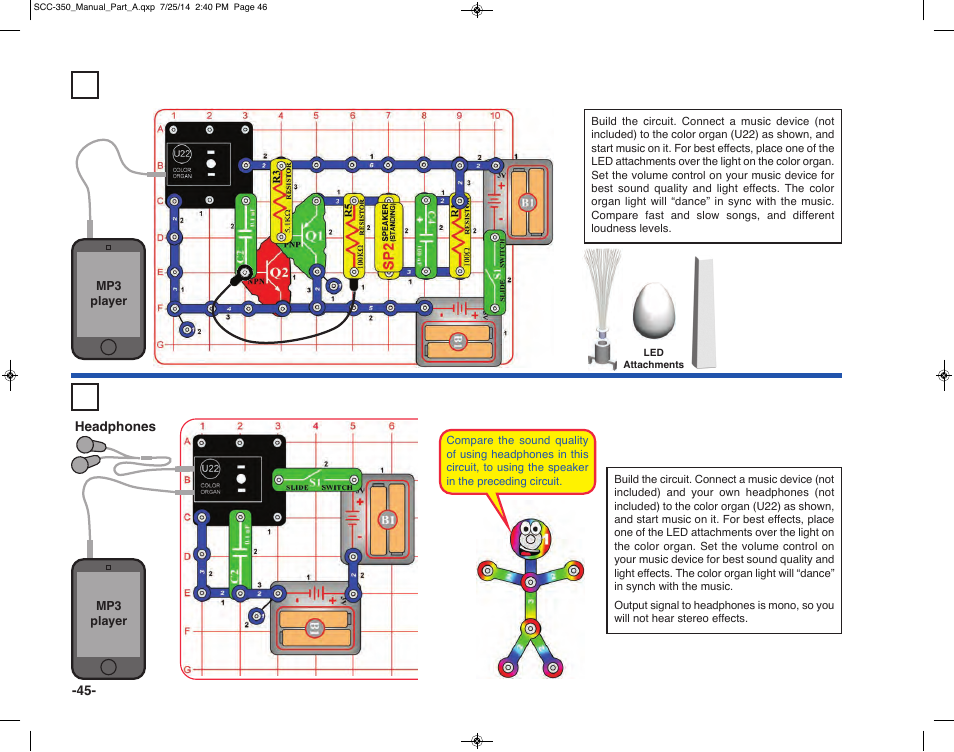 Elenco Snap Circuits® Deluxe Sound & Light Combo User Manual | Page 46 / 168