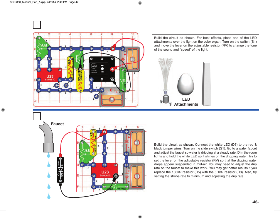 Elenco Snap Circuits® Deluxe Sound & Light Combo User Manual | Page 47 / 168