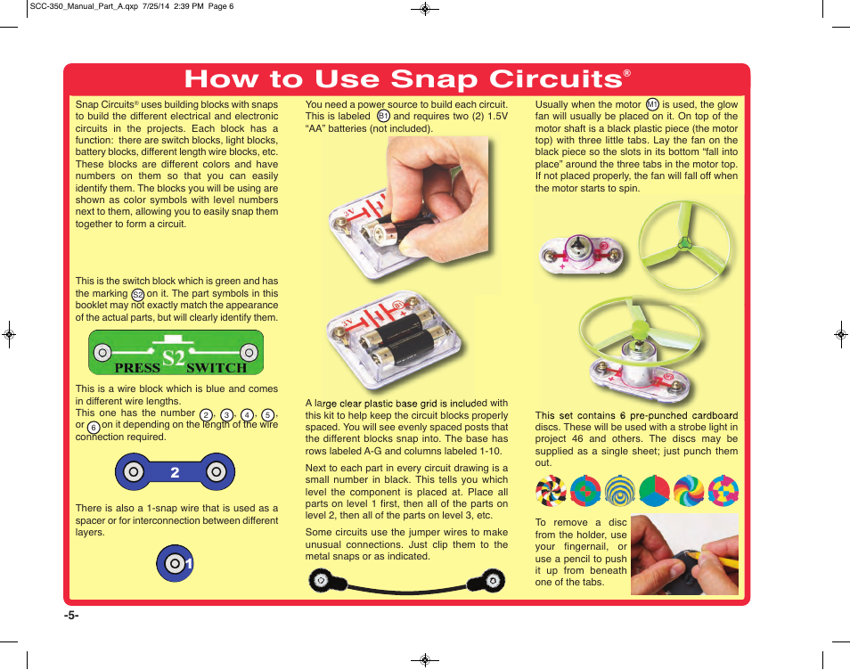 How to use snap circuits, For example | Elenco Snap Circuits® Deluxe Sound & Light Combo User Manual | Page 6 / 168
