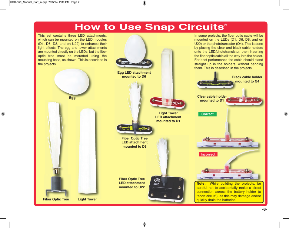 How to use snap circuits | Elenco Snap Circuits® Deluxe Sound & Light Combo User Manual | Page 7 / 168