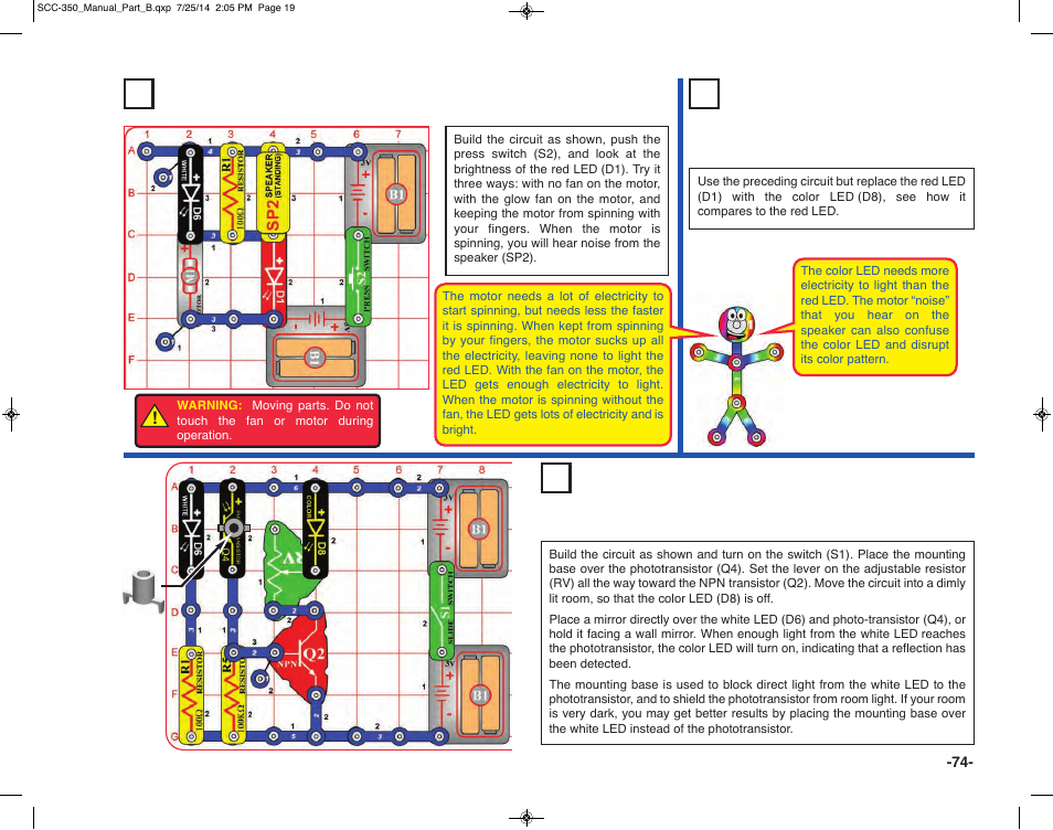 Project 138 reflection detector | Elenco Snap Circuits® Deluxe Sound & Light Combo User Manual | Page 75 / 168
