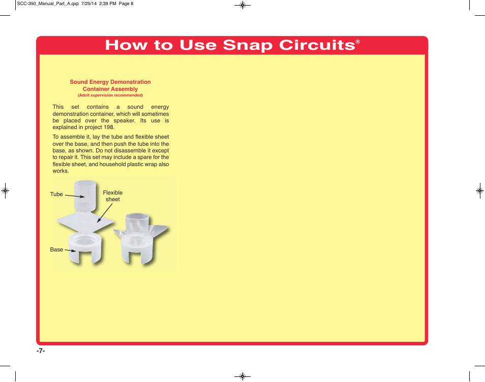 How to use snap circuits | Elenco Snap Circuits® Deluxe Sound & Light Combo User Manual | Page 8 / 168
