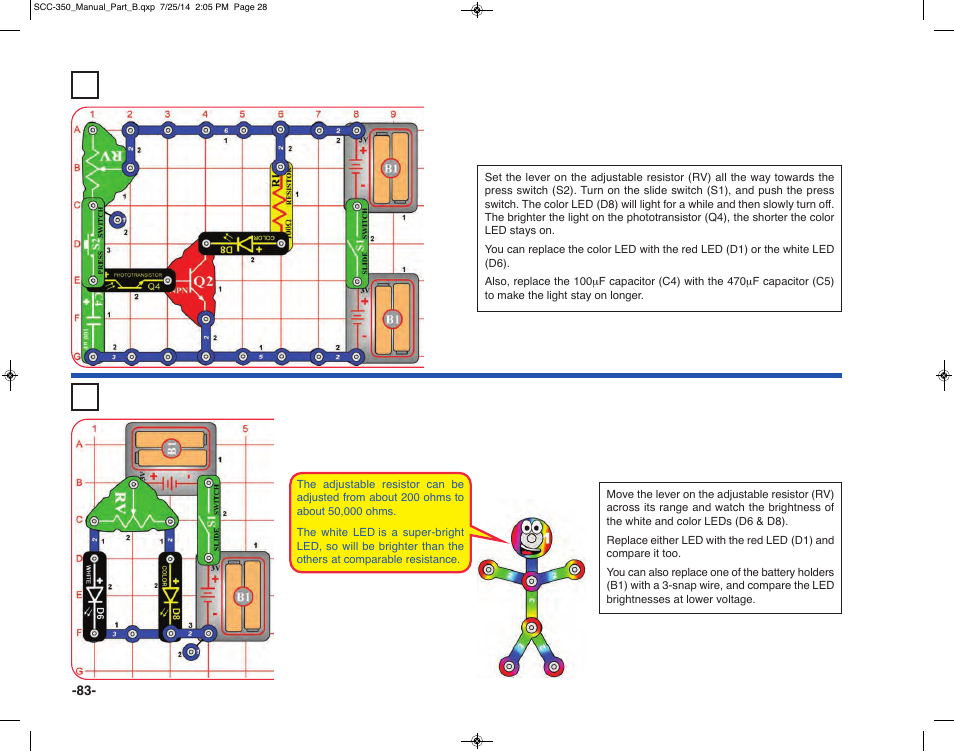 Elenco Snap Circuits® Deluxe Sound & Light Combo User Manual | Page 84 / 168