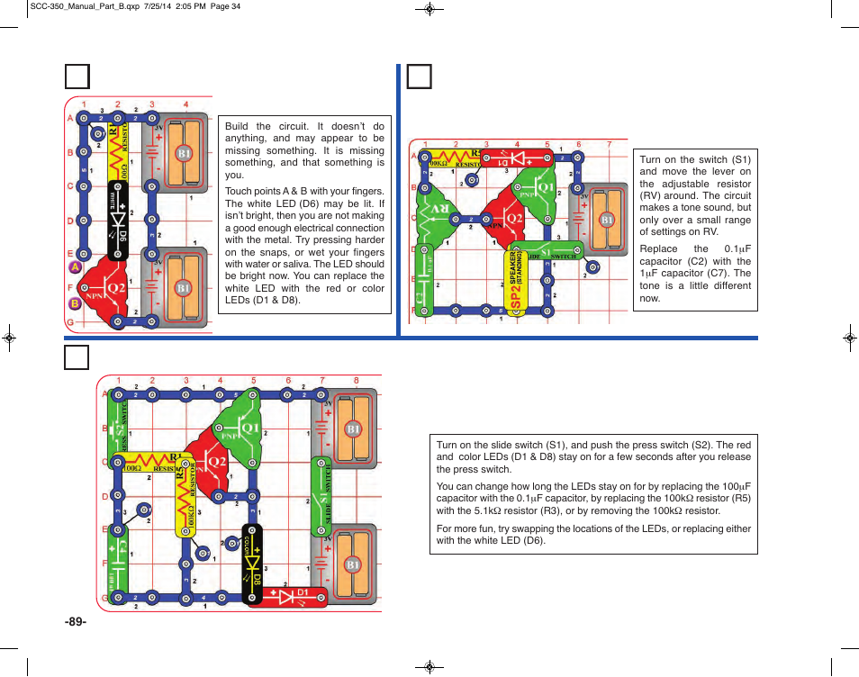 Elenco Snap Circuits® Deluxe Sound & Light Combo User Manual | Page 90 / 168