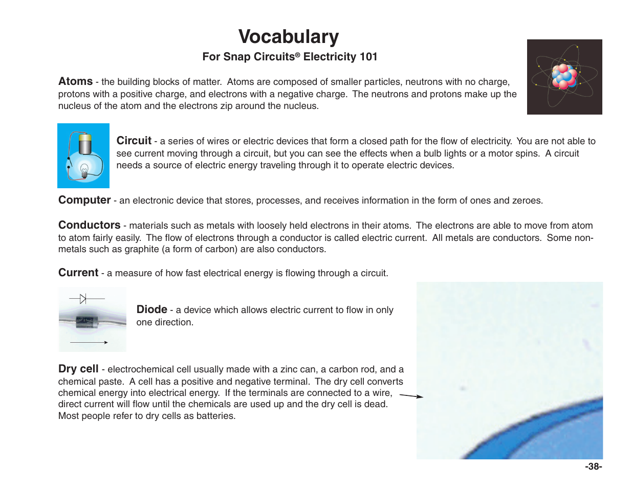 Vocabulary | Elenco Snap Circuits® Home Learning User Manual | Page 39 / 48