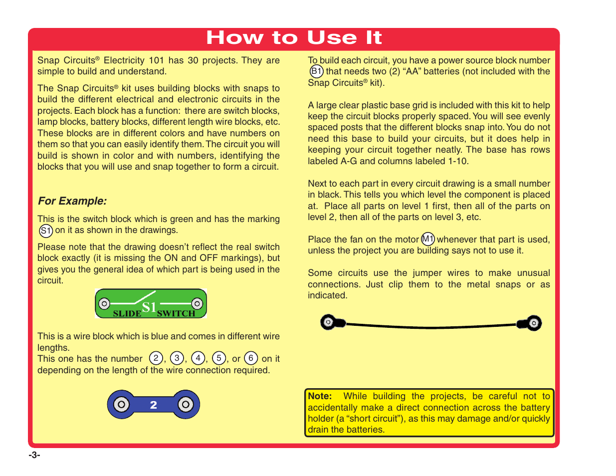 How to use it | Elenco Snap Circuits® Home Learning User Manual | Page 4 / 48