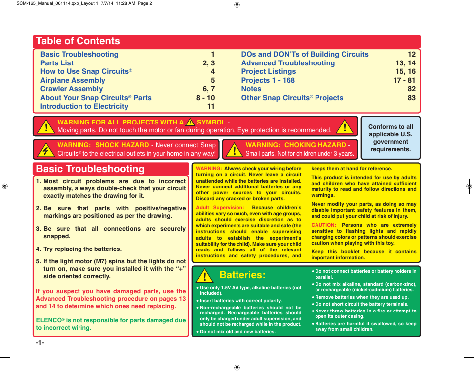 Elenco Snap Circuits Motion User Manual | Page 2 / 84