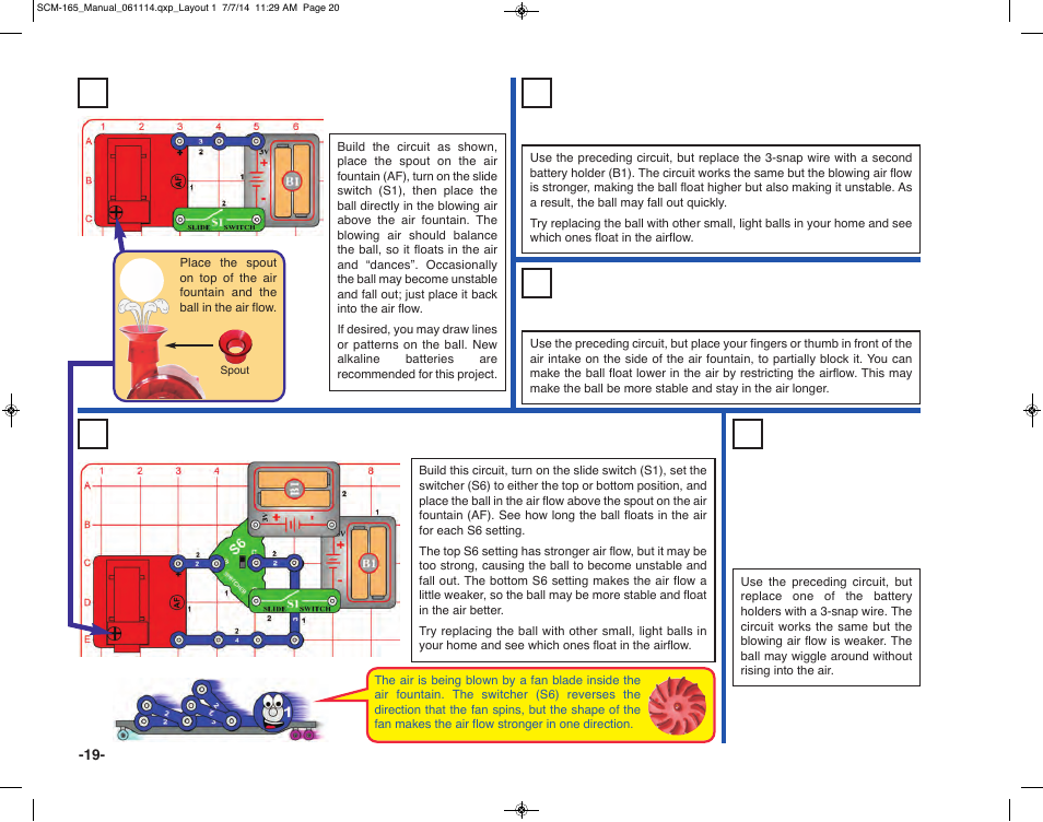 Project 6 dancing ball, Project 9 double dancer, Project 7 high power dancing ball | Elenco Snap Circuits Motion User Manual | Page 20 / 84