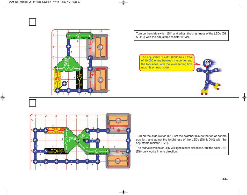Project 133 current director, Project 134 reversible current director | Elenco Snap Circuits Motion User Manual | Page 67 / 84