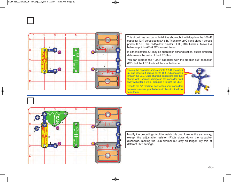 Project 139 electricity you can walk away with | Elenco Snap Circuits Motion User Manual | Page 69 / 84