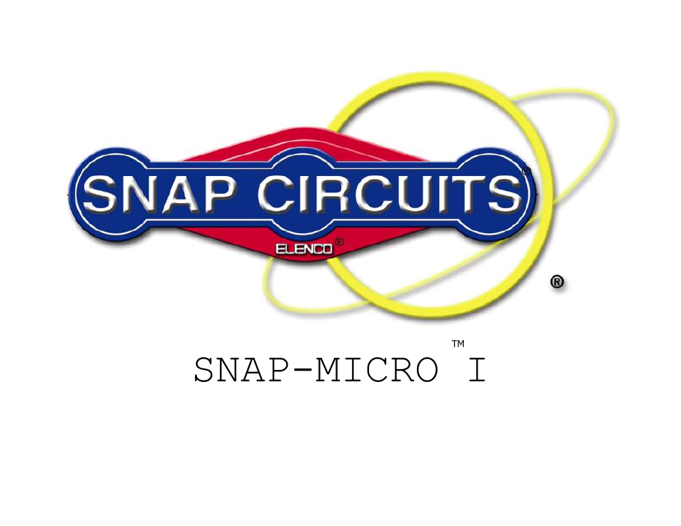 Elenco Snap Circuits SnapMicro ® I Standard User Manual | 87 pages