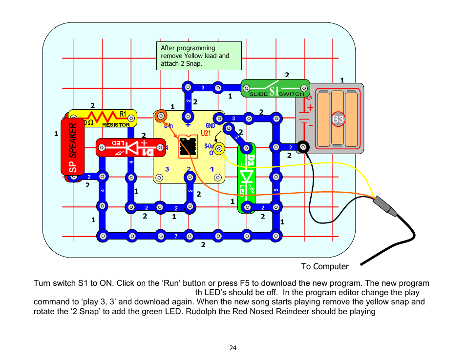 Elenco Snap Circuits SnapMicro ® I Standard User Manual | Page 25 / 87