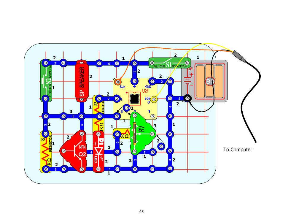 Elenco Snap Circuits SnapMicro ® I Standard User Manual | Page 46 / 87