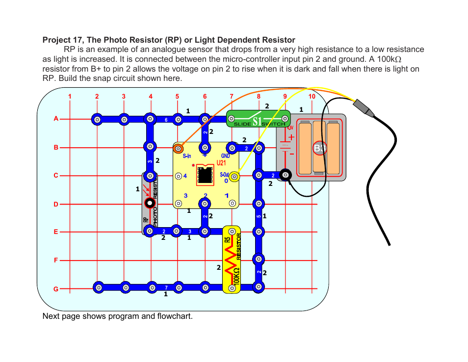 Elenco Snap Circuits SnapMicro I Deluxe ® User Manual | Page 62 / 86