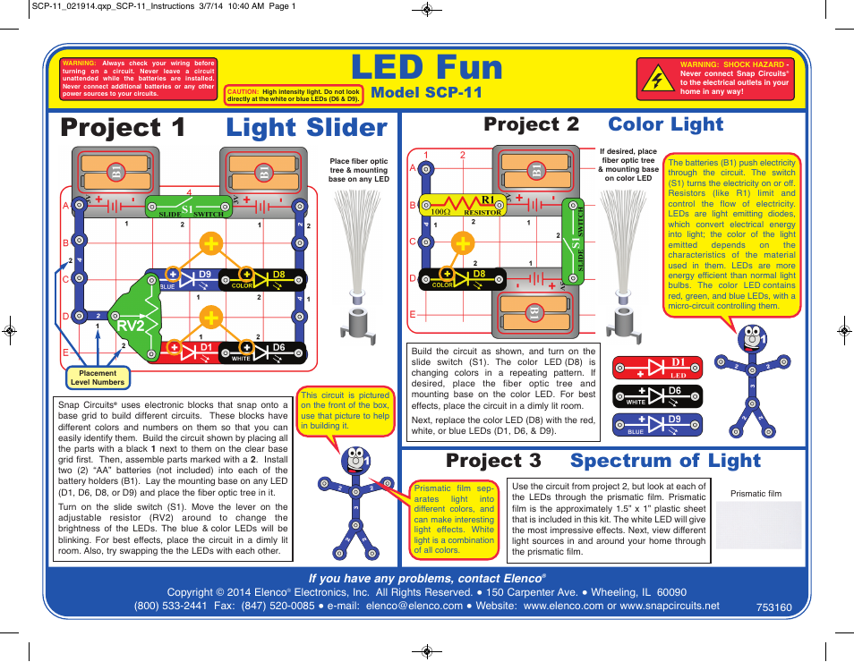 Elenco LED Fun User Manual | 4 pages
