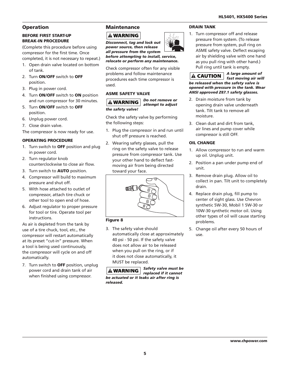 Campbell Hausfeld HL5401 Series User Manual | Page 5 / 32