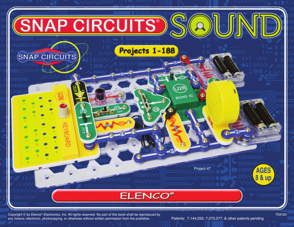 Elenco Snap Circuits SOUND ® User Manual | 88 pages