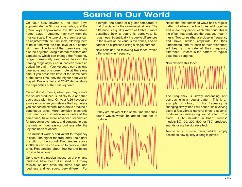 Sound in our world | Elenco Snap Circuits SOUND ® User Manual | Page 15 / 88