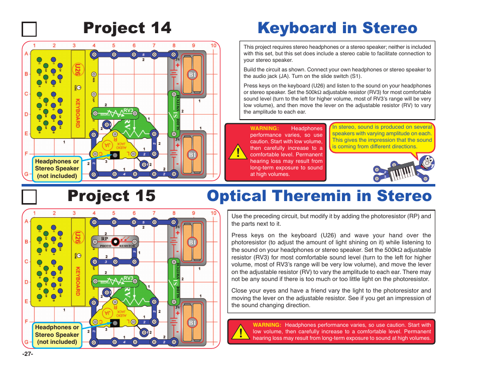 Elenco Snap Circuits SOUND ® User Manual | Page 28 / 88