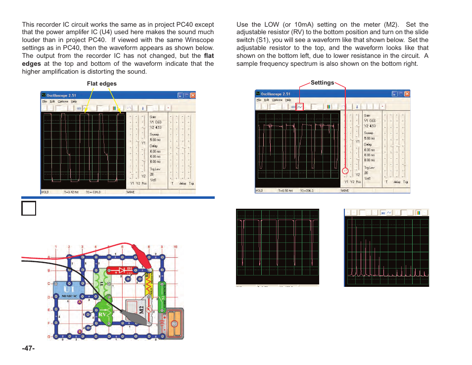 Project #pc42 music meter pc | Elenco Upgrade Kit SC100 to SC750 User Manual | Page 276 / 288