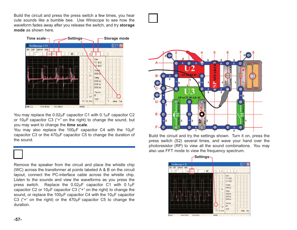 Project #pc71 space war alarm combo pc, Project #pc70 | Elenco Upgrade Kit SC100 to SC750 User Manual | Page 286 / 288