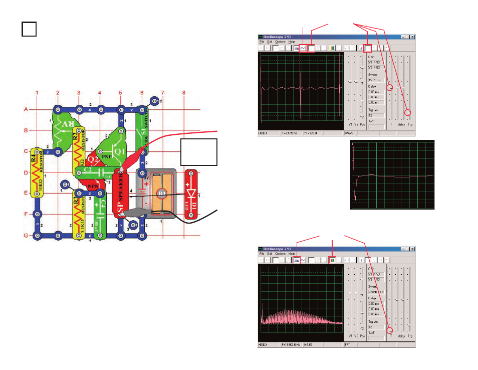 Project #pc23 sound pulse oscillator pc | Elenco Upgrade Kit SC300 to SC750 User Manual | Page 190 / 212
