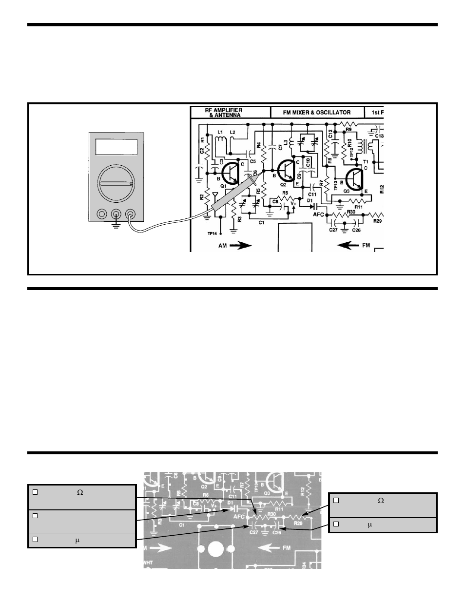 Static measurements, Afc assembly instructions afc | Elenco SEE AMFM108CK User Manual | Page 45 / 56