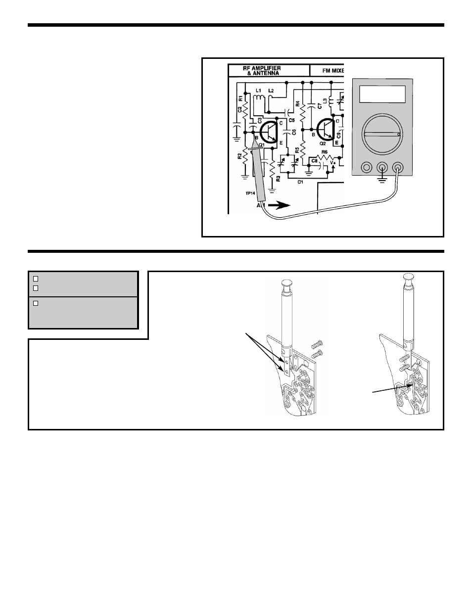 Static measurements antenna fm assembly | Elenco SEE AMFM108CK User Manual | Page 47 / 56