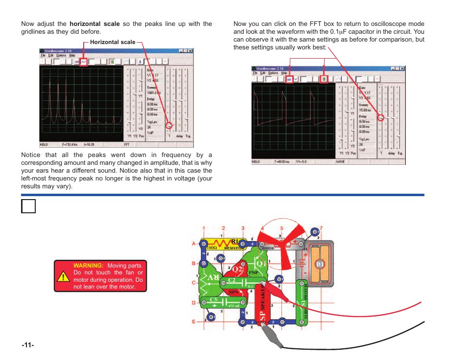 Project #pc2, Screaming fan pc | Elenco Computer Inteface for Snap Circuits® User Manual | Page 12 / 60