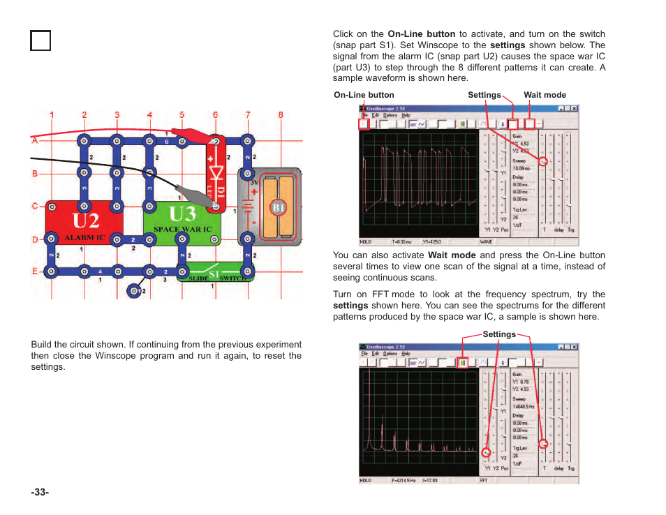 Project #pc20 space war flicker pc | Elenco Computer Inteface for Snap Circuits® User Manual | Page 34 / 60