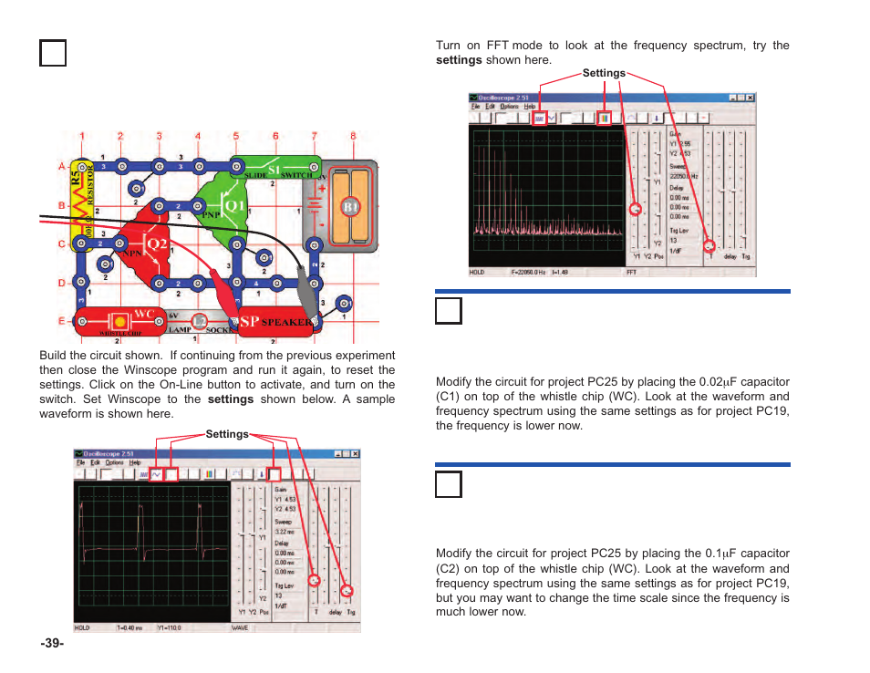 Project #pc25 tone generator pc | Elenco Computer Inteface for Snap Circuits® User Manual | Page 40 / 60