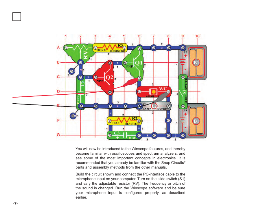 Project #pc1, Pitch pc | Elenco Computer Inteface for Snap Circuits® User Manual | Page 8 / 60
