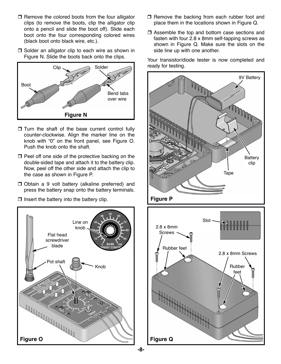 Elenco Diode/Transistor Tester Kit User Manual | Page 9 / 12