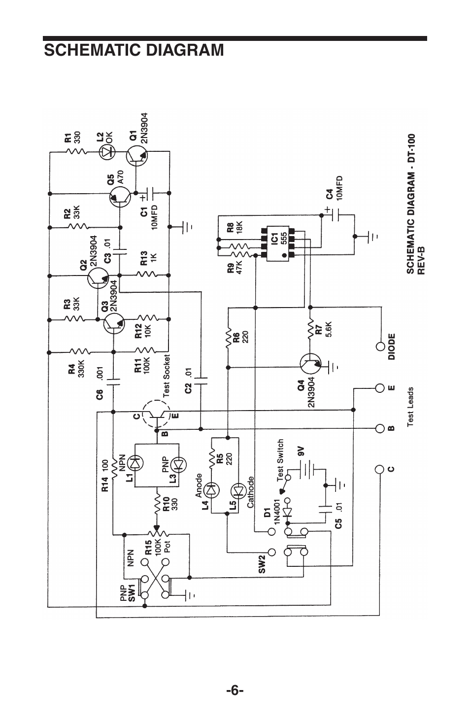 Elenco Diode/Transistor Tester User Manual | Page 7 / 8