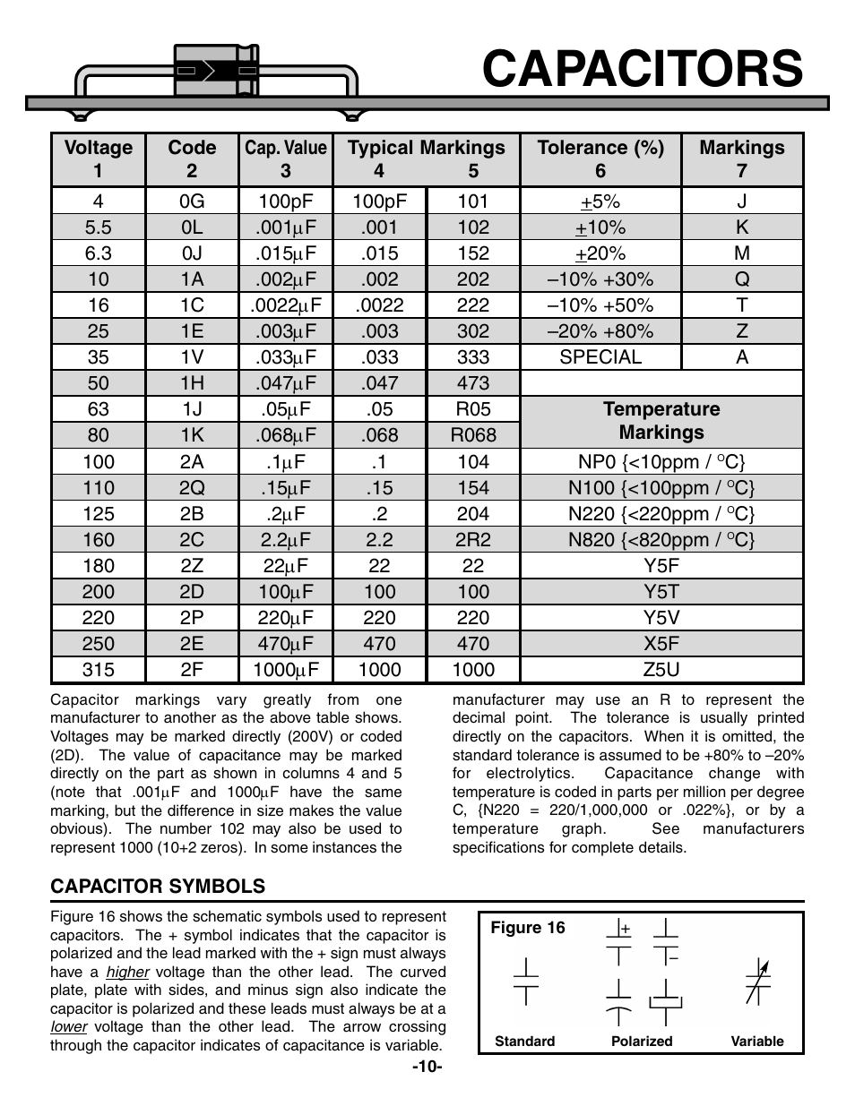 Capacitors | Elenco Electronic Component Kit User Manual | Page 11 / 28