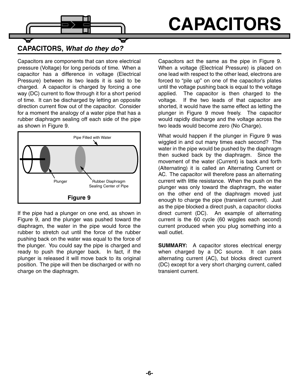 Capacitors | Elenco Electronic Component Kit User Manual | Page 7 / 28