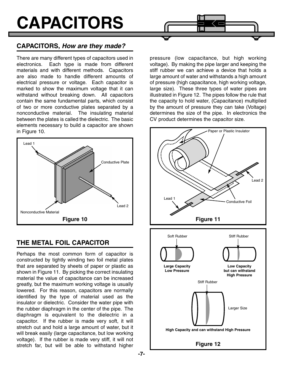 How are they made, Capacitors, The metal foil capacitor | Elenco Electronic Component Kit User Manual | Page 8 / 28