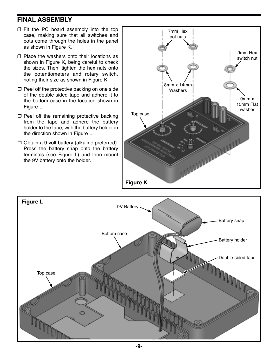 Final assembly | Elenco Surface Mount Generator Kit User Manual | Page 10 / 16