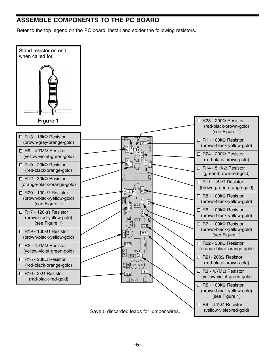 Assemble components to the pc board | Elenco Logic Probe Kit User Manual | Page 6 / 12