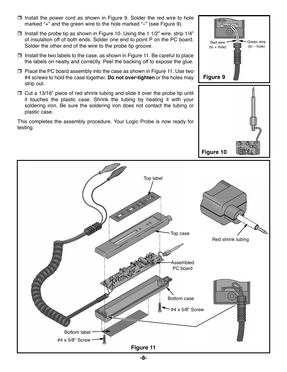 Elenco Logic Probe Kit User Manual | Page 9 / 12