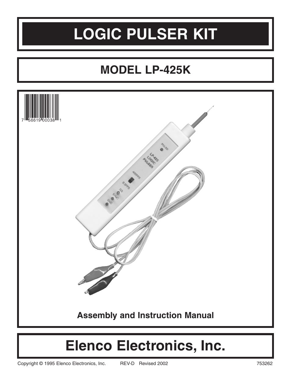 Elenco Logic Pulser Kit User Manual | 12 pages