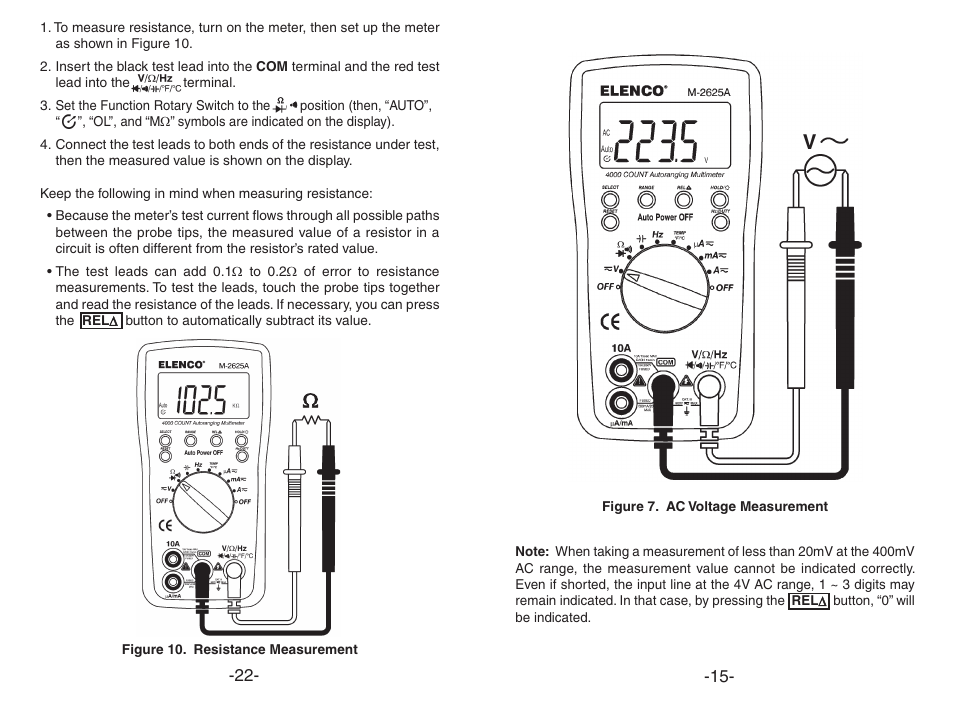 Elenco Digital Multimeter User Manual | Page 15 / 18