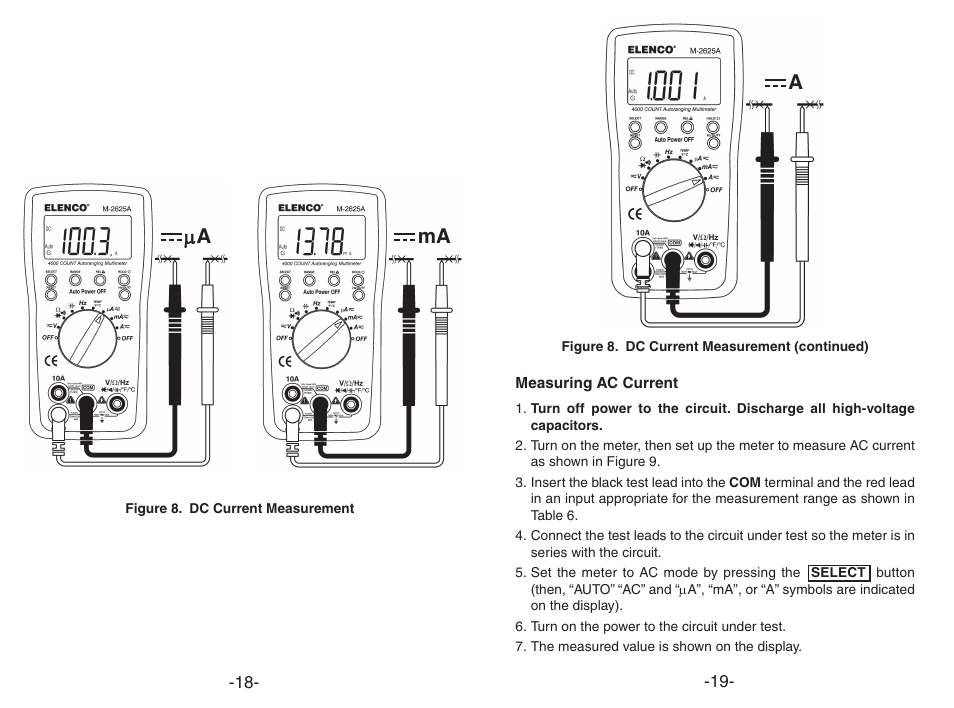 Μ a ma a | Elenco Digital Multimeter User Manual | Page 18 / 18