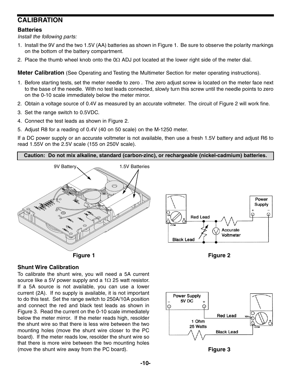 Calibration | Elenco 23 Range 20k/V VOM in Kit Form User Manual | Page 11 / 20