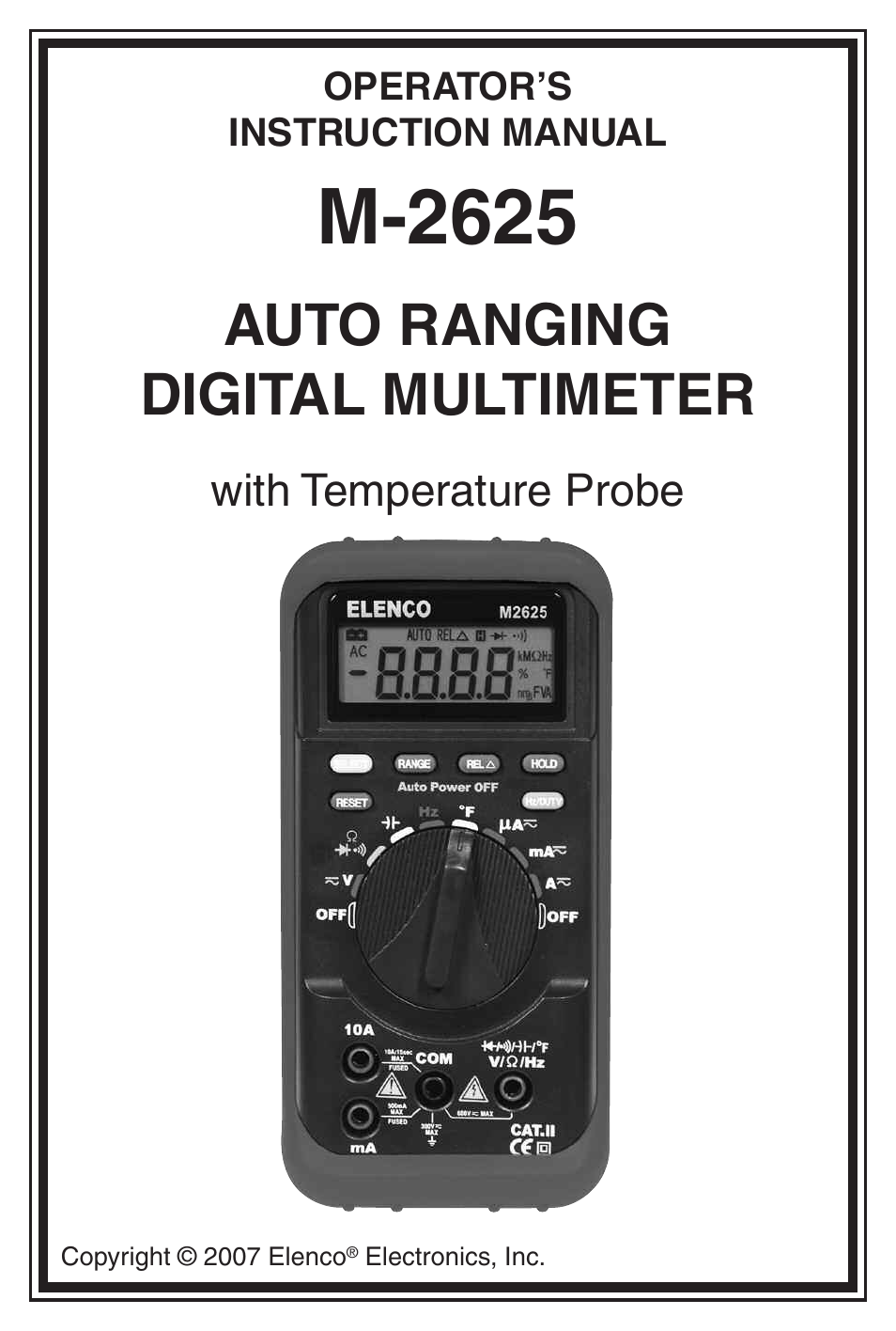 Elenco 3 1/2 Digit with Temperature User Manual | 36 pages