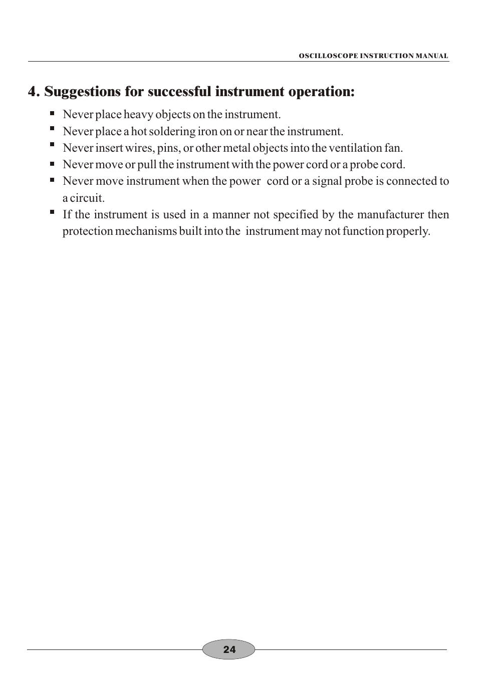 頁面 27, Suggestions for successful instrument operation | Elenco 30MHz Dual Trace User Manual | Page 27 / 68