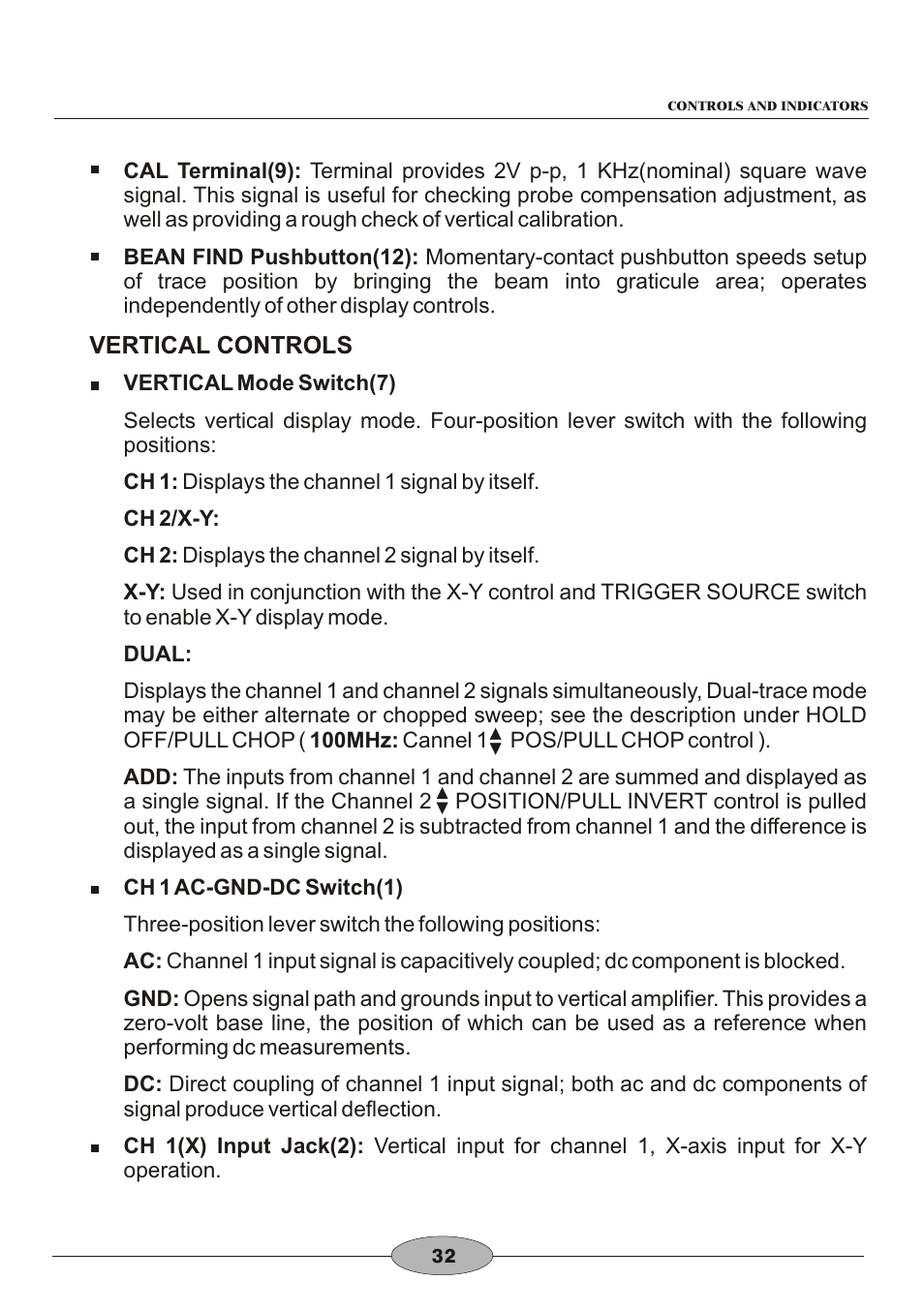 頁面 35 | Elenco 30MHz Dual Trace User Manual | Page 35 / 68