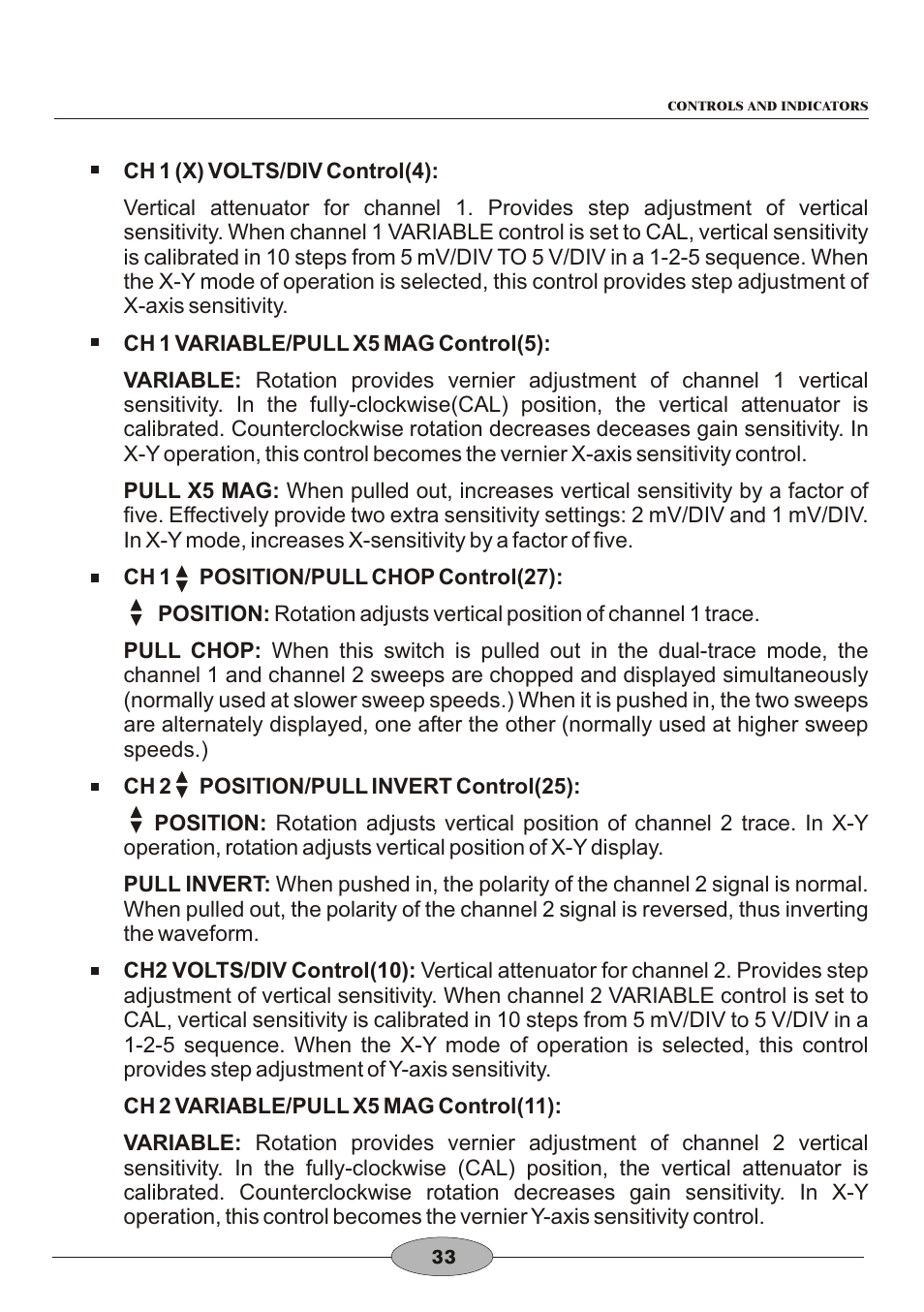 頁面 36 | Elenco 30MHz Dual Trace User Manual | Page 36 / 68