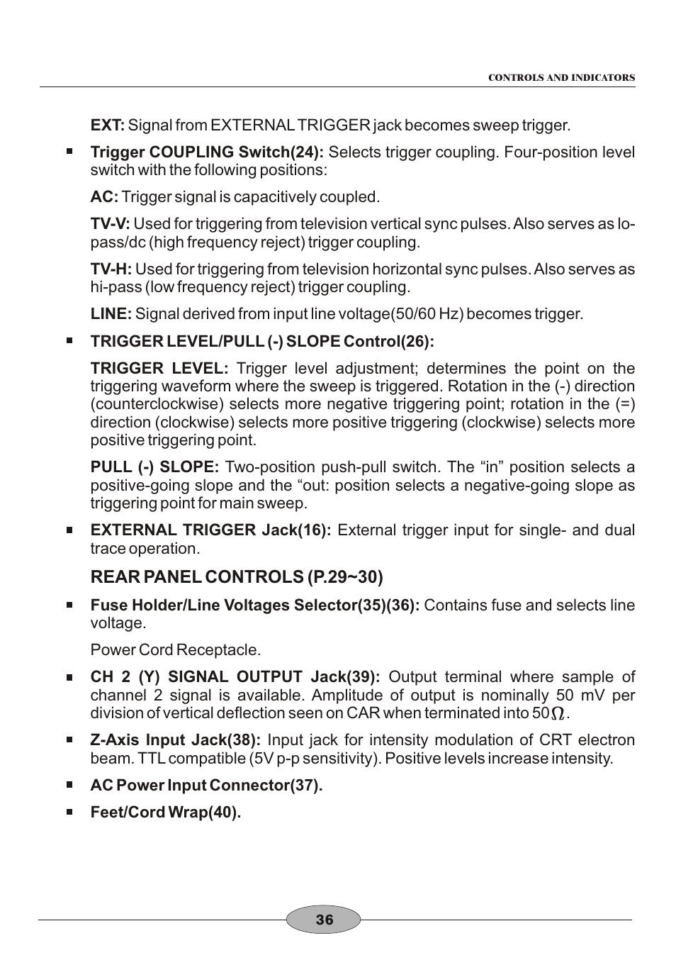 頁面 39 | Elenco 30MHz Dual Trace User Manual | Page 39 / 68